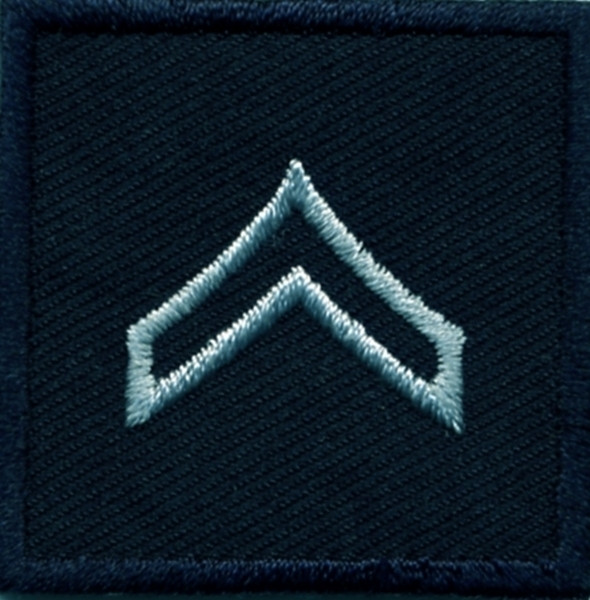 CPL, Embroidered Rank, Pair, Silver/Midnight, 1-1/2x1-1/2&#34;-Hero&#8216;s Pride