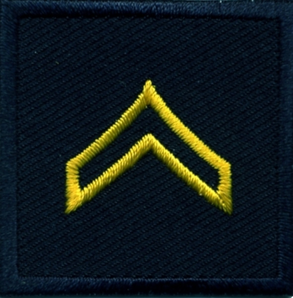CPL, Embroidered Rank, Pair, MedGold/Midnight, 1-1/2x1-1/2&#34;-HP