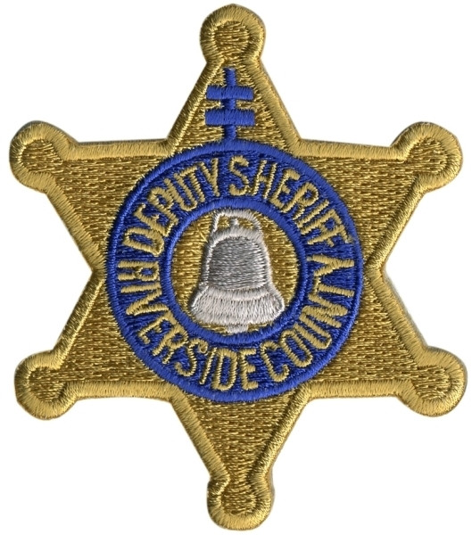 CA DEPUTY SHERIFF RIVERSIDE COUNTY Badge Patch, 2-5/8x3&#34;-Hero&#8216;s Pride