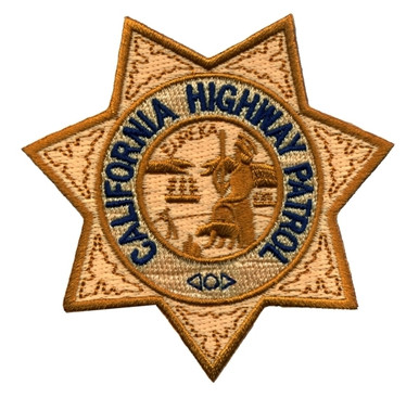 CALIFORNIA HIGHWAY PATROL Star Patch, 3-3/16x3-3/16