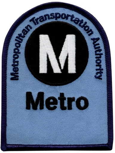 NY Metropolitan Transportation Authority Shoulder Patch, 3x4 NY Metropolitan Transportation Authority Shoulder Patch, 3x4