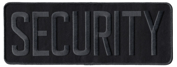 SECURITY Back Patch, Grey/Black, 11x4&#34;-Hero&#8216;s Pride