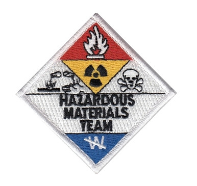 High Risk Activity Patch HAZARDOUS MATERIALS TEAM Shoulder Patch, 3x3