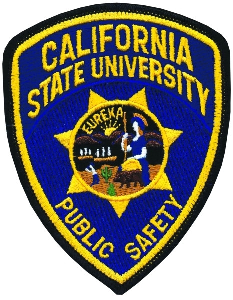 CA STATE UNIVERSITY PUBLIC SAFETY Shoulder Patch, 3-13/16x4-7/8-HP