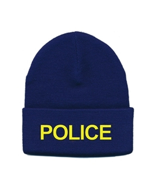 POLICE Watch Cap, Med Gold/Navy, One Size-Hero‘s Pride