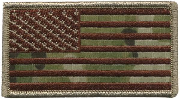 U.S. Flag Patch, Hook, Desert/OCP,3-1/4x1-13/16&#34;-Hero&#8216;s Pride