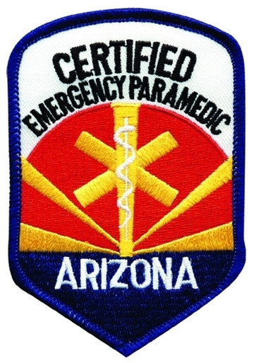 AZ CERTIFIED EMERGENCY PARAMEDIC Patch, 3x4-1/4
