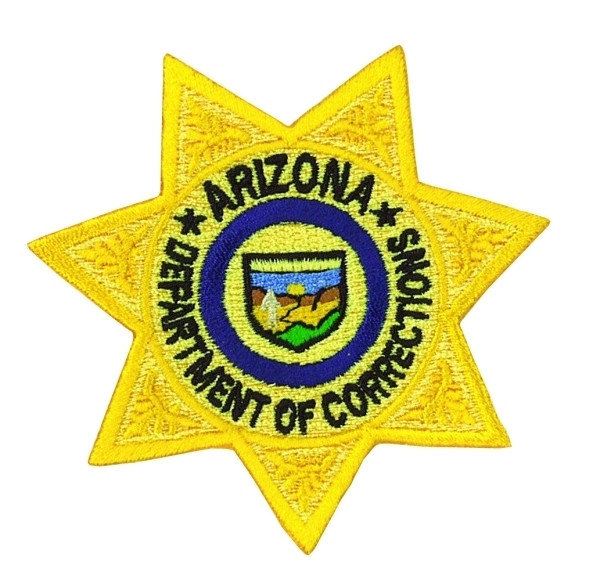 ARIZONA DEPARTMENT OF CORRECTIONS Star Badge Patch, Full Color, 3x3&#34;-HP