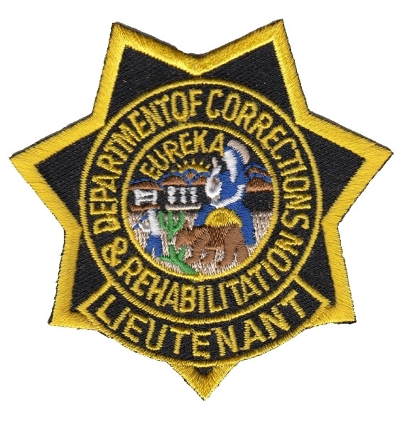 CDCR LT Star Badge Patch; Full Color-HP