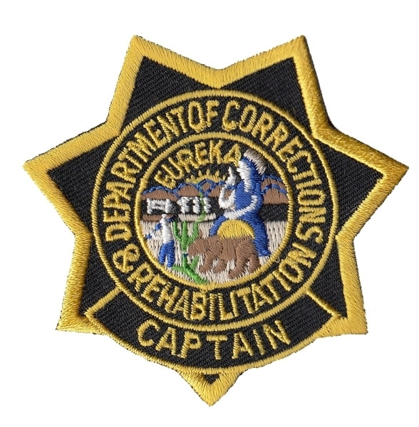 CDCR Captain Star Badge Patch; Full Color-HP