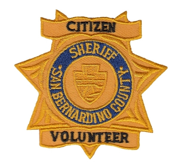 CA SAN BERNARDINO COUNTY SHERIFF CITIZEN VOLUNTEER Patch, Star, 2-7/8x2-3/4&#34;-Hero&#8216;s Pride