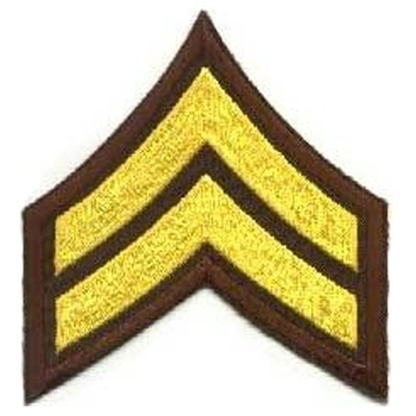 CPL Chevrons, Medium Gold/Brown, 3&#34; Wide-HP
