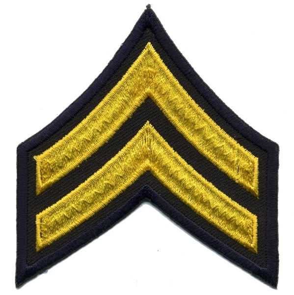 CPL Chevrons, Medium Grey/Midnight, 3&#34; Wide-Hero&#8216;s Pride
