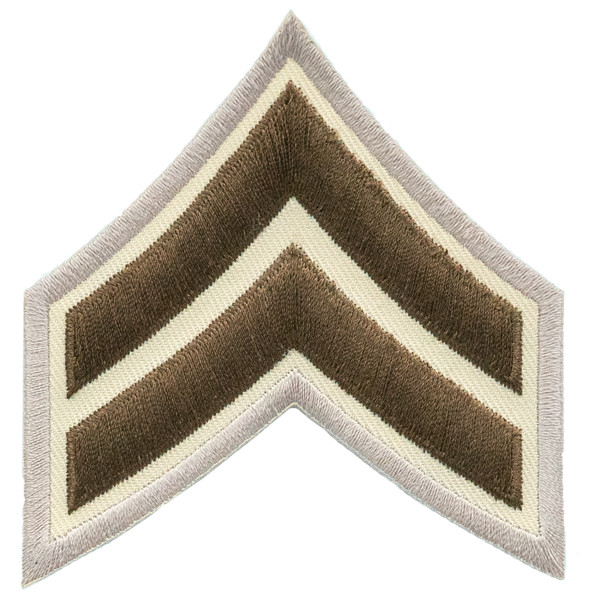 CPL Chevrons, Brown/Beige, 3&#34; Wide-Hero&#8216;s Pride