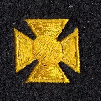 Maltese Crosses - Continuous, Felt, Med Gold/Black, 3/4&#34; Cross-HP