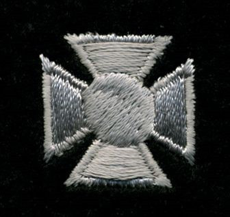 Maltese Crosses - Continuous, Felt, Silver/Black, 3/4&#34; Cross-HP