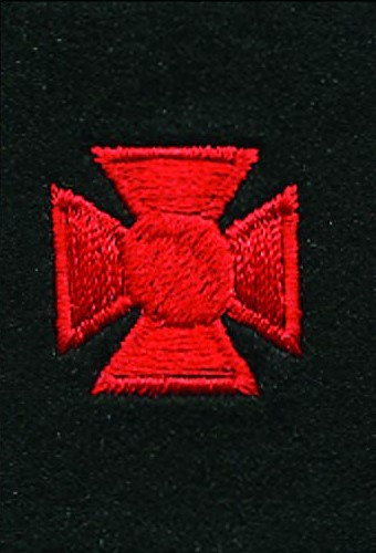 Maltese Crosses - Continuous, Felt, Red/Black, 3/4&#34; Cross-HP