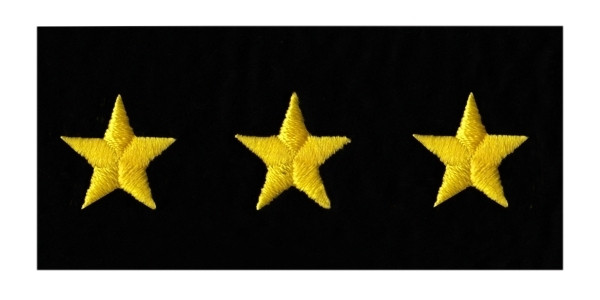 Stars - Continuous, Felt, Medium Gold/Black, 5/8&#34; Star-Hero&#8216;s Pride