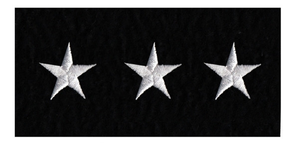 Stars - Continuous, Felt, White/Black, 5/8&#34; Star-Hero&#8216;s Pride