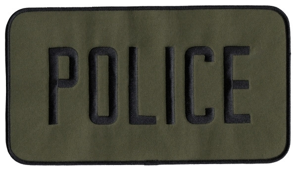 POLICE PVC ID Patch OD GREEN