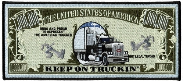 KEEP ON TRUCKIN Collector Patch, 11x4-3/4&#34;-HP