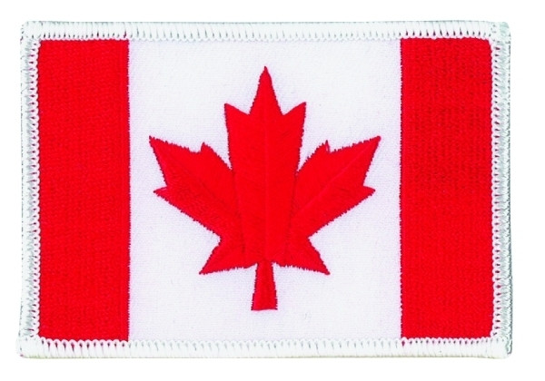 Canada Flag Patch, 3-3/8x2-1/4&#34;-HP