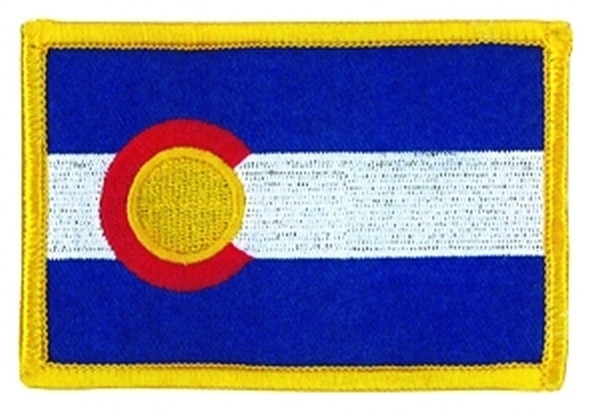 Colorado State Flag Patch, 3-5/8x2-3/8&#34;-HP