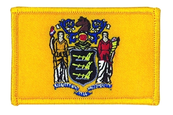 New Jersey State Flag Patch, 3-1/8x2&#34;-Hero&#8216;s Pride