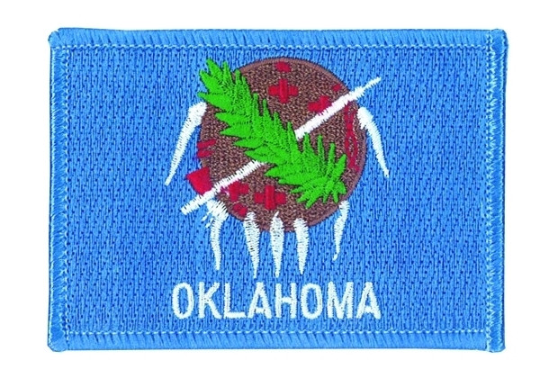 Oklahoma State Flag Patch, 3-3/8x2-1/4&#34;-Hero&#8216;s Pride