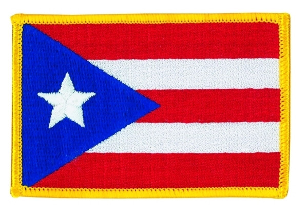 Puerto Rico Flag Patch, 3-3/8x2-1/4&#34;-Hero&#8216;s Pride