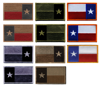 Texas State Flag Patch, 3-3/8x2 - Sew On back - Hero's Pride