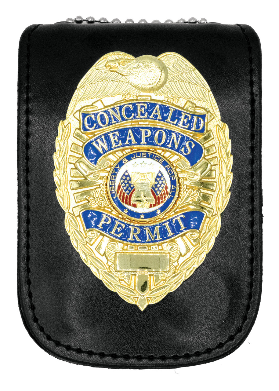 Badge Holder ID Case w/ Magnetic Closure, U-Shape, 3x4-1/2&#34;-