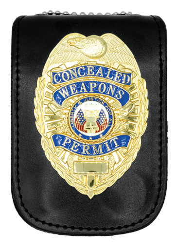 Badge Holder ID Case w/ Magnetic Closure, U-Shape, 3x4-1/2