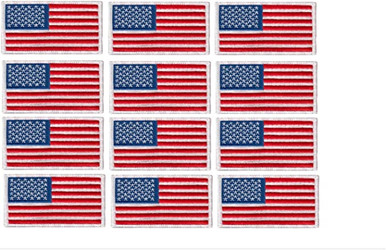 Small American Flag Patch - United States USA White Border 1.5 (3-Pac –  Patch Parlor