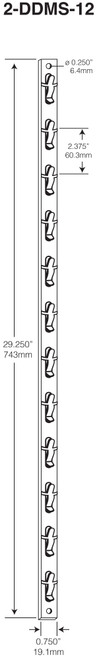 2-DDMS - 12-Position Loose Piece Display Strip - 100 / pack