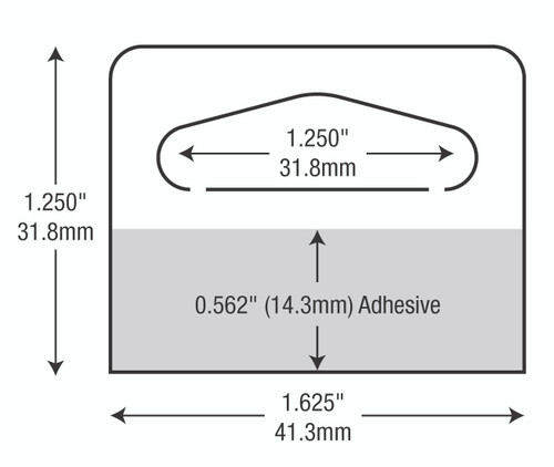 C-61 Slot Hang Tab - 20 / sheet - 500 / pack - Small Quantity