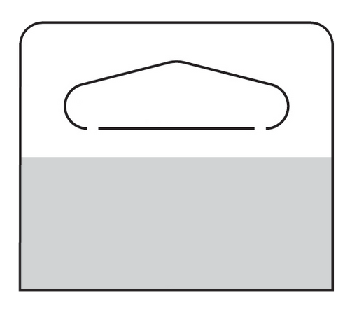 C-75 Slot Hang Tab - 24 / sheet  - 500 / pack - Small Quantity