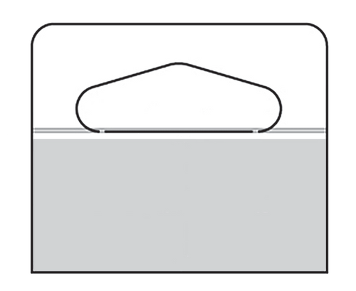 2-01 Slot Hang Tab - loose piece - 5,000 / box - Large Quantity