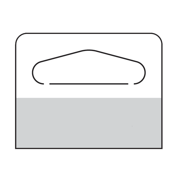 C-61 Slot Hang Tab - 20 / sheet - 500 / pack - Small Quantity