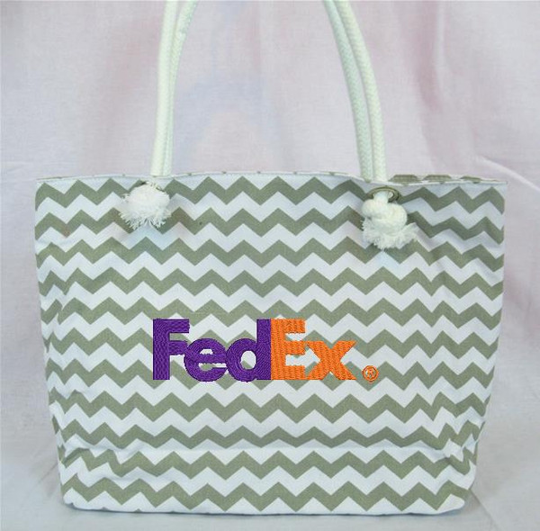 Beach Tote Canvas Gray with Custom Logo