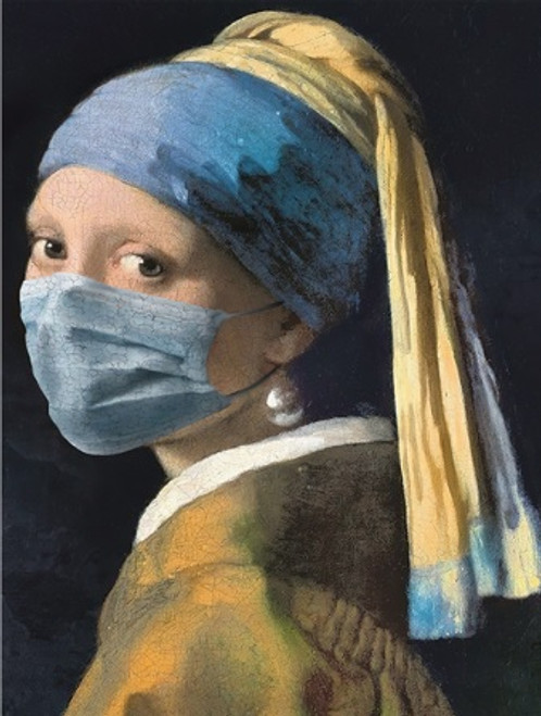 Girl with the blue facemask