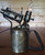 An individual hand-built steampunk lamp built from a vintage Primus Blow Torch (no. 632)