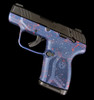 Ruger LCP Max .380 ACP | Blue, White, Red Splatter - Left Side