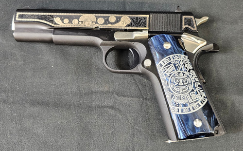 Colt Government 1911 .38 Super 1 Of 500 Mama Quilla Moon Goddess - Left Side