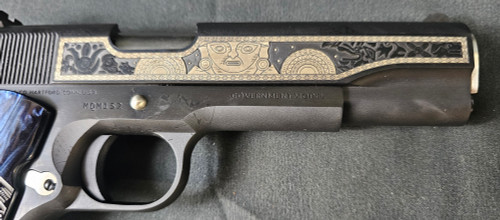 Colt Government 1911 .38 Super 1 Of 500 Mama Quilla Moon Goddess - Slide Right Side
