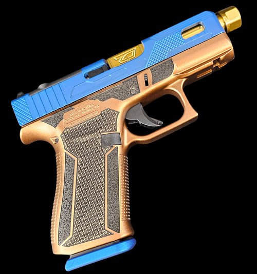 Glock 43X Shark Coast Tactical Blue Hush -In Stock Monett, Missouri at Quick Draw Gun your Glock Dealer Of SW Missouri