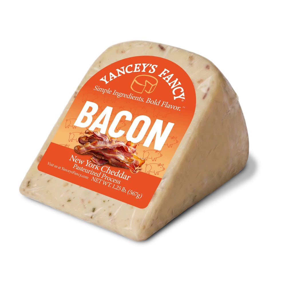 Yancey's Fancy Bacon Cheddar Cheese wedge 1.25 lb