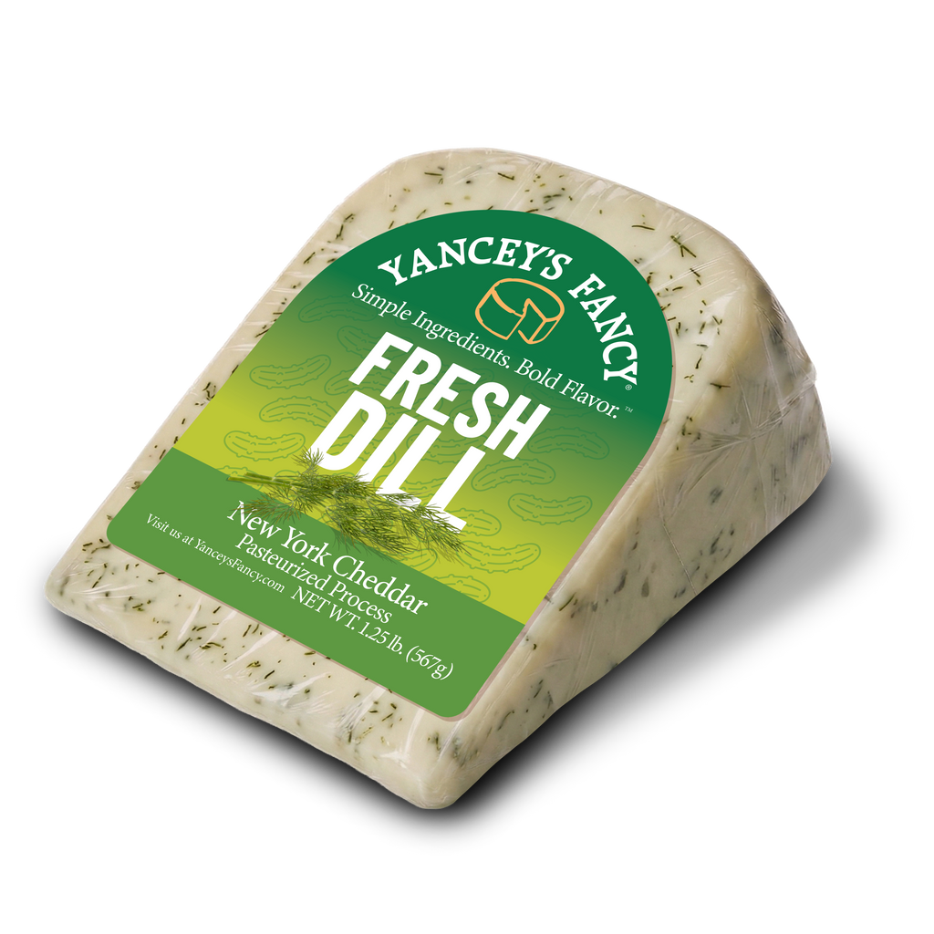Yancey’s Fancy Fresh Killer Dill Cheddar Cheese.