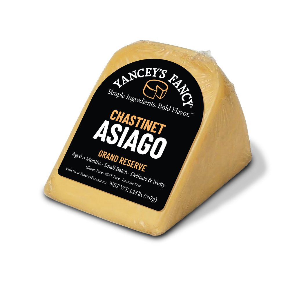 Yancey's Fancy Chastinet Asiago Cheese.
