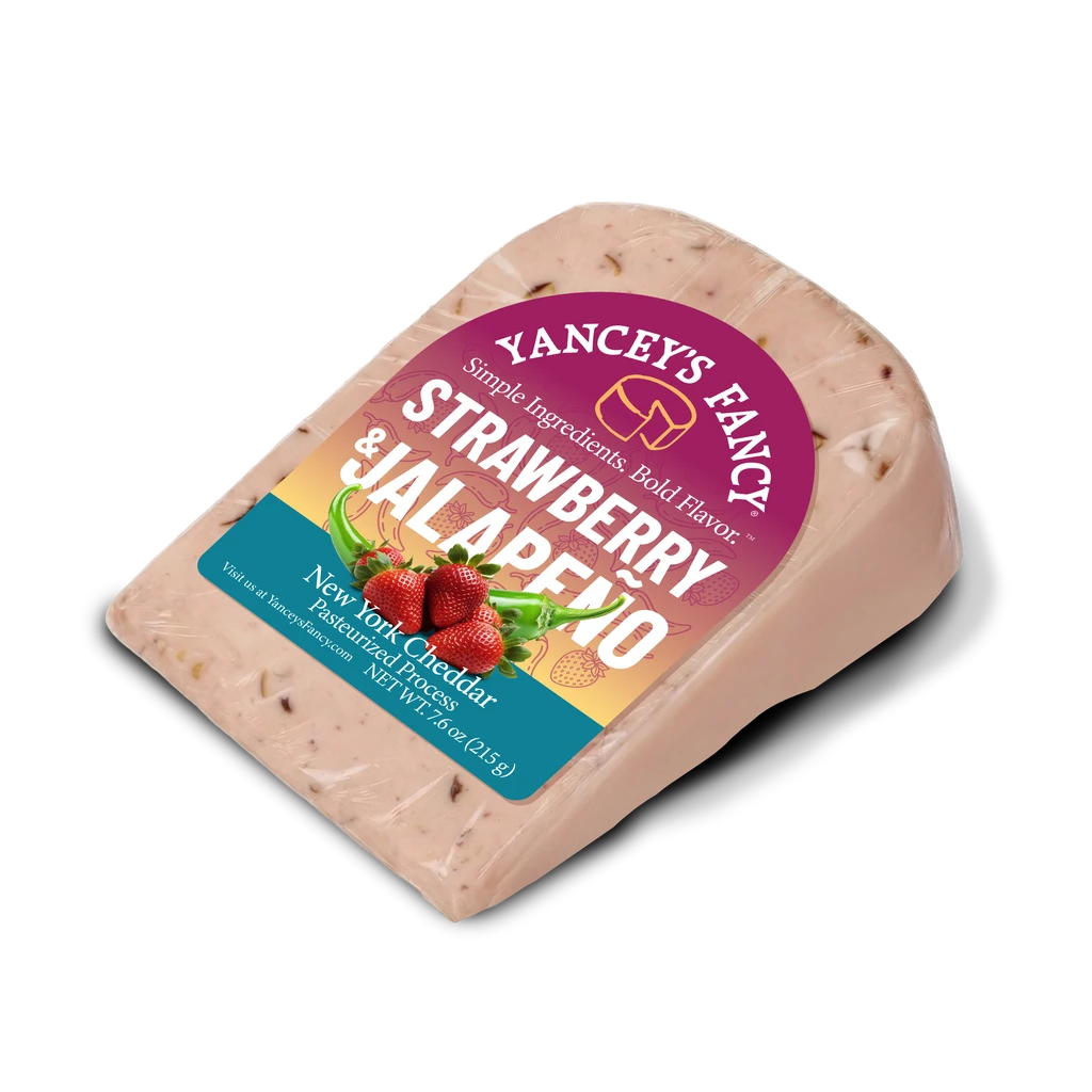 Yancey's Fancy Strawberry & Jalapeno Cheese.
